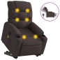 vidaXL Elektrischer Massagesessel mit Aufstehhilfe Dunkelbraun Stoff vidaXL Elektrischer Massagesessel mit Aufstehhilfe Dunkelbraun Stoff