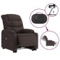 vidaXL Elektrischer Massagesessel mit Aufstehhilfe Dunkelbraun Stoff vidaXL Elektrischer Massagesessel mit Aufstehhilfe Dunkelbraun Stoff