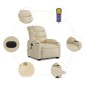 vidaXL Elektrischer Massagesessel mit Aufstehhilfe Creme Stoff vidaXL Elektrischer Massagesessel mit Aufstehhilfe Creme Stoff