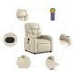 vidaXL Massagesessel mit Aufstehhilfe Creme Kunstleder vidaXL Massagesessel mit Aufstehhilfe Creme Kunstleder