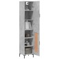 Highboard Betongrau 34,5x34x180 cm Holzwerkstoff Highboard Betongrau 34,5x34x180 cm Holzwerkstoff