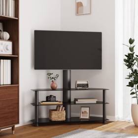 vidaXL TV-Eckregal mit 3 Ablagen für 32-70 Zoll Schwarz