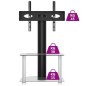 vidaXL TV-Eckregal mit 2 Ablagen für 32-70 Zoll Schwarz und Silbern vidaXL TV-Eckregal mit 2 Ablagen für 32-70 Zoll Schwarz und Silbern