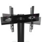vidaXL TV-Eckregal mit 2 Ablagen für 32-70 Zoll Schwarz und Silbern vidaXL TV-Eckregal mit 2 Ablagen für 32-70 Zoll Schwarz und Silbern