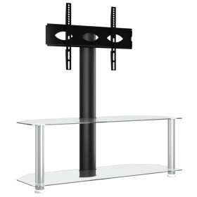 vidaXL TV-Eckregal mit 2 Ablagen für 32-70 Zoll Schwarz und Silbern