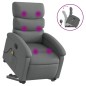 vidaXL Massagesessel mit Aufstehhilfe Dunkelgrau Stoff vidaXL Massagesessel mit Aufstehhilfe Dunkelgrau Stoff
