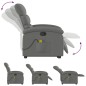 vidaXL Massagesessel mit Aufstehhilfe Dunkelgrau Stoff vidaXL Massagesessel mit Aufstehhilfe Dunkelgrau Stoff