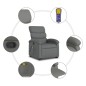 vidaXL Massagesessel mit Aufstehhilfe Dunkelgrau Stoff vidaXL Massagesessel mit Aufstehhilfe Dunkelgrau Stoff