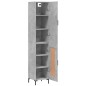 Highboard Betongrau 34,5x34x180 cm Holzwerkstoff Highboard Betongrau 34,5x34x180 cm Holzwerkstoff