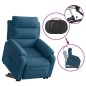 vidaXL Relaxsessel mit Aufstehhilfe Elektrisch Blau Samt vidaXL Relaxsessel mit Aufstehhilfe Elektrisch Blau Samt