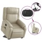 vidaXL Massagesessel mit Aufstehhilfe Elektrisch Creme Kunstleder vidaXL Massagesessel mit Aufstehhilfe Elektrisch Creme Kunstleder