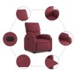 vidaXL Relaxsessel mit Aufstehhilfe Weinrot Stoff vidaXL Relaxsessel mit Aufstehhilfe Weinrot Stoff