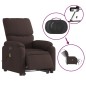 vidaXL Elektrischer Massagesessel mit Aufstehhilfe Dunkelbraun Stoff vidaXL Elektrischer Massagesessel mit Aufstehhilfe Dunkelbraun Stoff