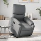vidaXL Relaxsessel mit Aufstehhilfe Elektrisch Grau Kunstleder vidaXL Relaxsessel mit Aufstehhilfe Elektrisch Grau Kunstleder