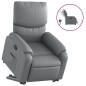vidaXL Relaxsessel mit Aufstehhilfe Elektrisch Grau Kunstleder vidaXL Relaxsessel mit Aufstehhilfe Elektrisch Grau Kunstleder