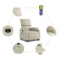 vidaXL Massagesessel mit Aufstehhilfe Elektrisch Creme Kunstleder vidaXL Massagesessel mit Aufstehhilfe Elektrisch Creme Kunstleder