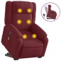 vidaXL Massagesessel mit Aufstehhilfe Weinrot Stoff vidaXL Massagesessel mit Aufstehhilfe Weinrot Stoff