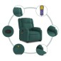 vidaXL Massagesessel mit Aufstehhilfe Dunkelgrün Stoff vidaXL Massagesessel mit Aufstehhilfe Dunkelgrün Stoff