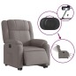 vidaXL Relaxsessel mit Aufstehhilfe Elektrisch Taupe Stoff vidaXL Relaxsessel mit Aufstehhilfe Elektrisch Taupe Stoff