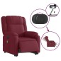 vidaXL Elektrischer Massagesessel mit Aufstehhilfe Weinrot Stoff vidaXL Elektrischer Massagesessel mit Aufstehhilfe Weinrot Stoff
