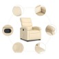 vidaXL Relaxsessel mit Aufstehhilfe Creme Stoff vidaXL Relaxsessel mit Aufstehhilfe Creme Stoff