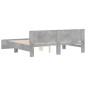 vidaXL Bettgestell mit Kopfteil Betongrau 160x200 cm vidaXL Bettgestell mit Kopfteil Betongrau 160x200 cm