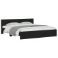 vidaXL Bettgestell mit Kopfteil Schwarz 160x200 cm vidaXL Bettgestell mit Kopfteil Schwarz 160x200 cm