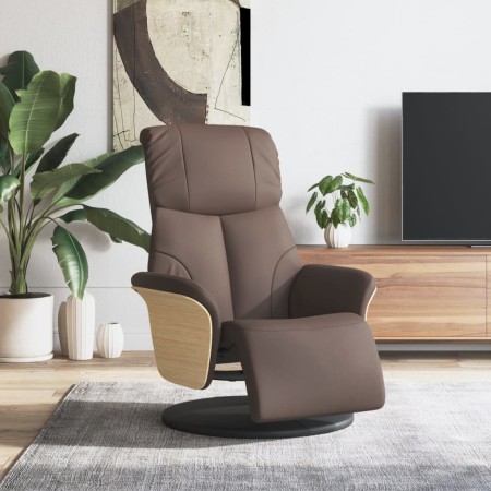 vidaXL Relaxsessel mit Fußteil Braun Kunstleder