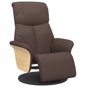 vidaXL Relaxsessel mit Fußteil Braun Kunstleder