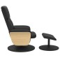vidaXL Relaxsessel mit Fußhocker Schwarz Kunstleder vidaXL Relaxsessel mit Fußhocker Schwarz Kunstleder