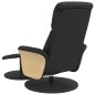 vidaXL Relaxsessel mit Fußhocker Schwarz Kunstleder vidaXL Relaxsessel mit Fußhocker Schwarz Kunstleder