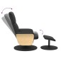 vidaXL Relaxsessel mit Fußhocker Schwarz Kunstleder vidaXL Relaxsessel mit Fußhocker Schwarz Kunstleder