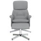 vidaXL Relaxsessel mit Fußhocker Hellgrau Stoff vidaXL Relaxsessel mit Fußhocker Hellgrau Stoff