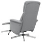 vidaXL Relaxsessel mit Fußhocker Hellgrau Stoff vidaXL Relaxsessel mit Fußhocker Hellgrau Stoff