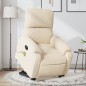 vidaXL Massagesessel mit Aufstehhilfe Beige Mikrofasergewebe vidaXL Massagesessel mit Aufstehhilfe Beige Mikrofasergewebe