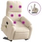 vidaXL Massagesessel mit Aufstehhilfe Beige Mikrofasergewebe vidaXL Massagesessel mit Aufstehhilfe Beige Mikrofasergewebe
