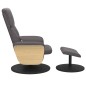 vidaXL Massagesessel mit Fußhocker Grau Kunstleder vidaXL Massagesessel mit Fußhocker Grau Kunstleder