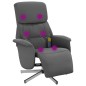 vidaXL Massagesessel mit Fußteil Dunkelgrau Stoff vidaXL Massagesessel mit Fußteil Dunkelgrau Stoff