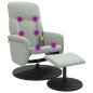 vidaXL Massagesessel mit Fußhocker Hellgrau Samt vidaXL Massagesessel mit Fußhocker Hellgrau Samt
