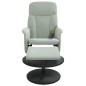 vidaXL Massagesessel mit Fußhocker Hellgrau Samt vidaXL Massagesessel mit Fußhocker Hellgrau Samt