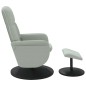 vidaXL Massagesessel mit Fußhocker Hellgrau Samt vidaXL Massagesessel mit Fußhocker Hellgrau Samt