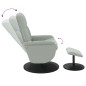 vidaXL Massagesessel mit Fußhocker Hellgrau Samt vidaXL Massagesessel mit Fußhocker Hellgrau Samt