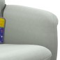 vidaXL Massagesessel mit Fußhocker Hellgrau Samt vidaXL Massagesessel mit Fußhocker Hellgrau Samt