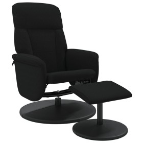 vidaXL Relaxsessel mit Fußhocker Schwarz Samt