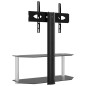 vidaXL TV-Eckregal mit 2 Ablagen für 32-70 Zoll Schwarz und Silbern vidaXL TV-Eckregal mit 2 Ablagen für 32-70 Zoll Schwarz und Silbern