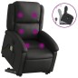 vidaXL Massagesessel mit Aufstehhilfe Schwarz Echtleder vidaXL Massagesessel mit Aufstehhilfe Schwarz Echtleder