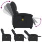 vidaXL Massagesessel mit Aufstehhilfe Schwarz Echtleder vidaXL Massagesessel mit Aufstehhilfe Schwarz Echtleder