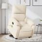 vidaXL Massagesessel Aufstehhilfe Elektrisch Beige Mikrofasergewebe vidaXL Massagesessel Aufstehhilfe Elektrisch Beige Mikrofasergewebe