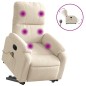 vidaXL Massagesessel Aufstehhilfe Elektrisch Beige Mikrofasergewebe vidaXL Massagesessel Aufstehhilfe Elektrisch Beige Mikrofasergewebe