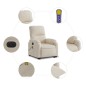 vidaXL Massagesessel Aufstehhilfe Elektrisch Beige Mikrofasergewebe vidaXL Massagesessel Aufstehhilfe Elektrisch Beige Mikrofasergewebe
